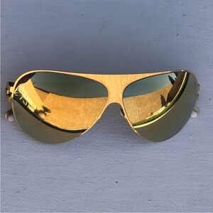 MYKITA Gold Mirrored Aviator Sunglasses as seen on Sarah Jessica Parker